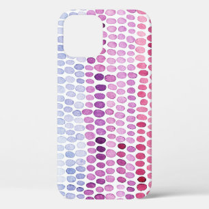 Gestreepte Waterverf: Roze Grijze Polka Case-Mate iPhone Case