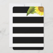 Gestreepte Waterverf Zonnebloem Baby shower Kaart (Achterkant)
