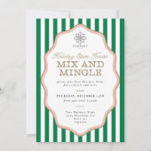 Gestreepte Wavy Lijst Zakelijke feestdag Uitnodige Kaart (Voorkant)