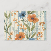 Gestreepte Wilde Bloemen Luier Raffle Informatiekaartje (Achterkant)