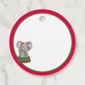 Gestreepte wilde circusdieren primair gekleurd bedankjes labels (Achterkant)