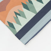 Gestreepte woestijn berg landschap neutraal patroo fleece deken (Hoek)