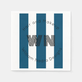 Gestreepte zakelijke logo monogram cirkel cadeau servet