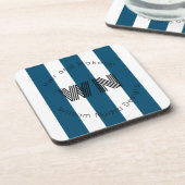 Gestreepte zakelijke logo monogram onderzetter cir (Linkerzijde)