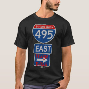 gestreepte zeebaars vissen Long Island expressway T-shirt