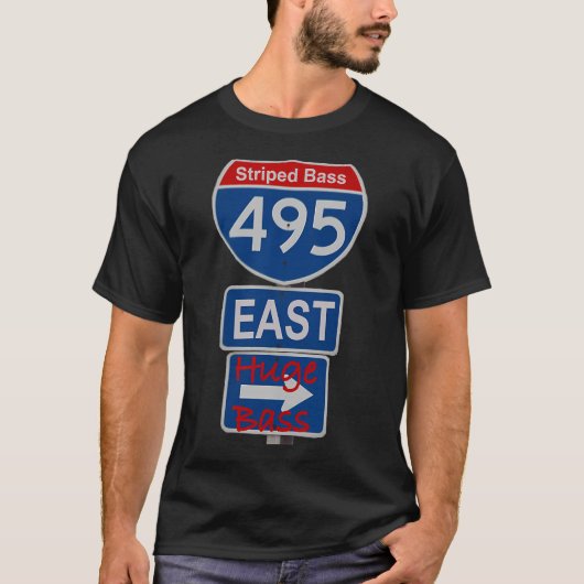 gestreepte zeebaars vissen Long Island expressway T-shirt (Voorkant)