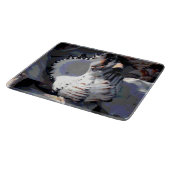 Gestreepte Zeeen Shell Snijplank (Hoek)