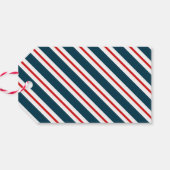 Gestreepte zeilboten, gepersonaliseerde Gift Label Cadeaulabel (Achterkant Horizontaal)
