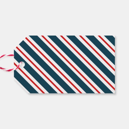 Gestreepte zeilboten, gepersonaliseerde Gift Label Cadeaulabel (Achterkant Horizontaal)