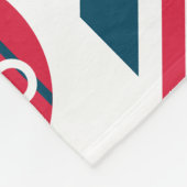 Gestreepte zeilboten monogram vloerbedekking fleece deken (Hoek)