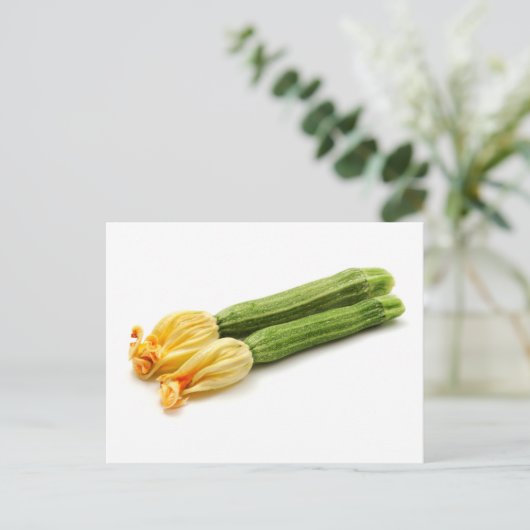 Gestreepte zucchini briefkaart (Staand voorkant)