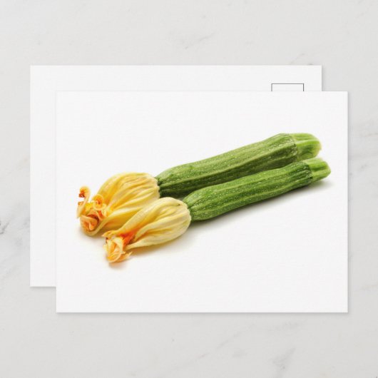 Gestreepte zucchini briefkaart (Voorkant / Achterkant)