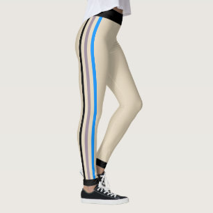Gestreepte zwarte grijze Blauw (aangepast) Leggings