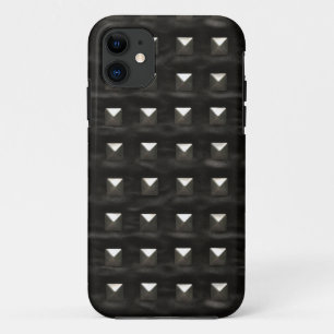 Gestreepte zwarte leder Case-Mate iPhone case