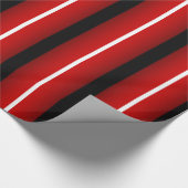 Gestreepte zwarte witte funky cadeaupapier (Hoek)