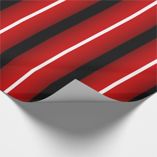 Gestreepte zwarte witte funky cadeaupapier (Hoek)