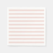 Gestreepte zwarte witte horizontale strepen chic servet (Voorkant)