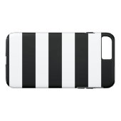 Gestreepte zwarte & witte horizontale telefoonhoes Case-Mate iPhone case (Achterkant (Horizontaal))