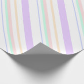 gestreiftes Linien Muster Striche Regenbogenfarben Cadeaupapier (Hoek)