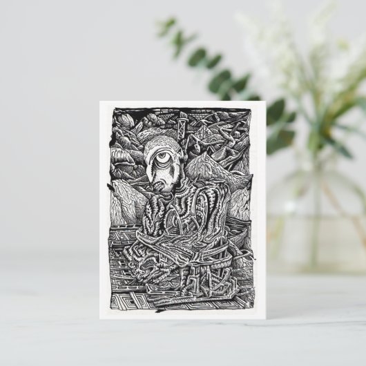 Gestrengeld Briefkaart (Staand voorkant)