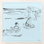 Gestrengeld Glazen Onderzetter (Voorkant)