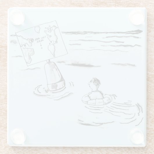 Gestrengeld Glazen Onderzetter (Achterkant)