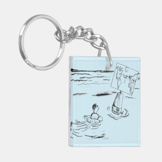 Gestrengeld Sleutelhanger (Voorkant Links)