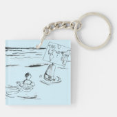 Gestrengeld Sleutelhanger (Achterkant)