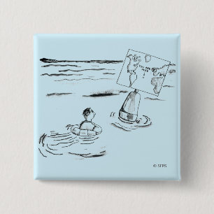 Gestrengeld Vierkante Button 5,1 Cm