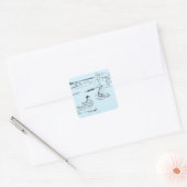 Gestrengeld Vierkante Sticker (Envelop)