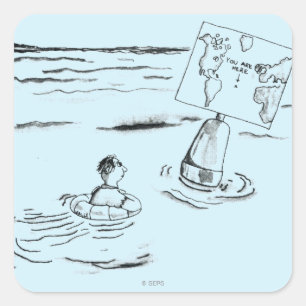 Gestrengeld Vierkante Sticker