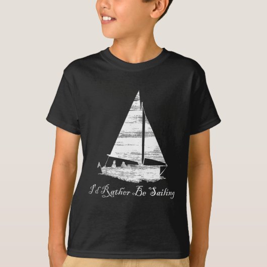 Gestressed Liever Zeilen Zeilboot Varen T-shirt (Voorkant)