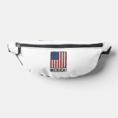 Gestressed Merica Vlag Patriottisch Vector T-shirt Heuptasje (Liggend)