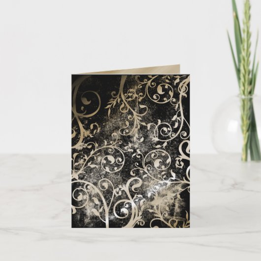 Gestresseerde Damast Gotische Grunge Huwelijks RSV (Voorkant)