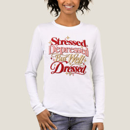 Gestresseerde Depressieve Goed Geklede Grappige Ci Tri-Blend Shirt