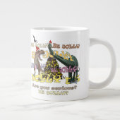 Gestresseerde dinosaur Kerstmis Grote Koffiekop (Rechts)