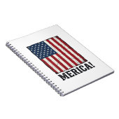 Gestresseerde Merica Vlag Patriottisch Vector T-sh Notitieboek (Rechterzijde)