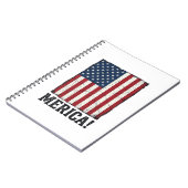 Gestresseerde Merica Vlag Patriottisch Vector T-sh Notitieboek (Linkerzijde)
