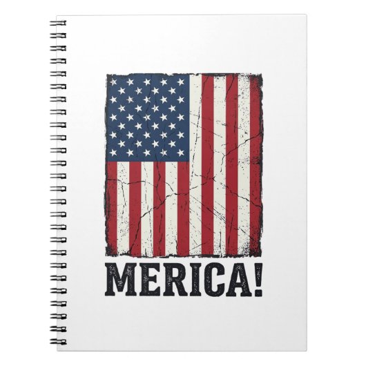 Gestresseerde Merica Vlag Patriottisch Vector T-sh Notitieboek (Voorkant)