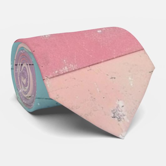 Gestresseerde veelkleurige regenboogstreep stropdas (Opgerold)