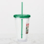 Gestresst, gezegend en geobsedeerd door Kerstmis Acryl Drinkbeker (Rechts)