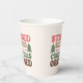 Gestresst, gezegend en geobsedeerd door Kerstmis Papieren Bekers (Links)