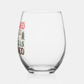 Gestresst, gezegend en geobsedeerd door Kerstmis Wijnglas Zonder Voet (Links)
