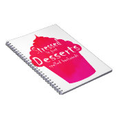 " gestresst is slechts desserts die achteruit zijn notitieboek (Rechterzijde)