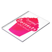 " gestresst is slechts desserts die achteruit zijn notitieboek (Linkerzijde)