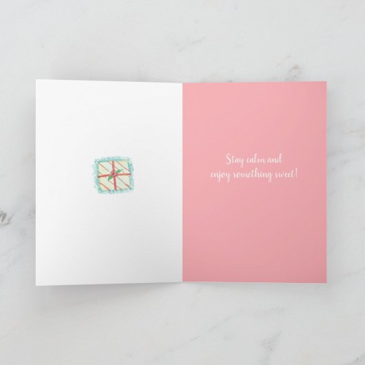 Gestresste desserts worden achterstevoren gespeld  kaart (Binnen)