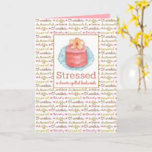 Gestresste desserts worden achterstevoren gespeld  kaart