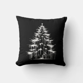 Gestresste Druppelende Gotische Chic Witte Kerstbo Kussen