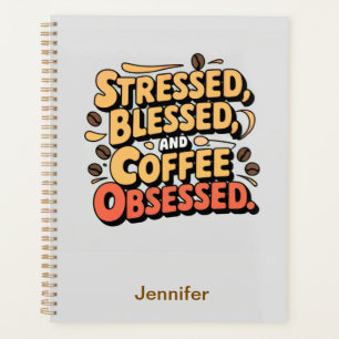 Gestresste, gezegende en koffie geobsedeerde plann planner