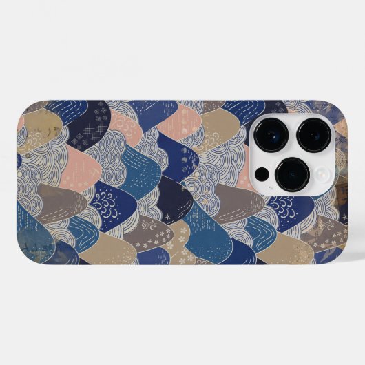 gestresste Japans gestileerde bergen Case-Mate iPhone Case (Achterkant (horizontaal))